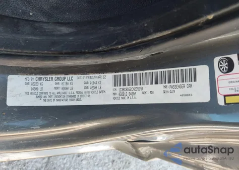2012 Chrysler 200 S from USA, damaged, VIN 1C3BCBGG2CN235154